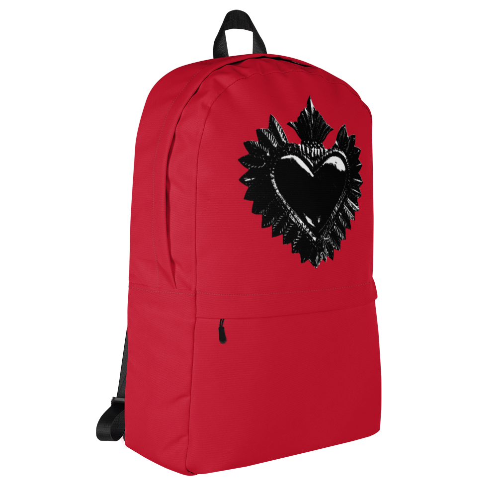 Backpack - Darker Hearts, Black Heart, red