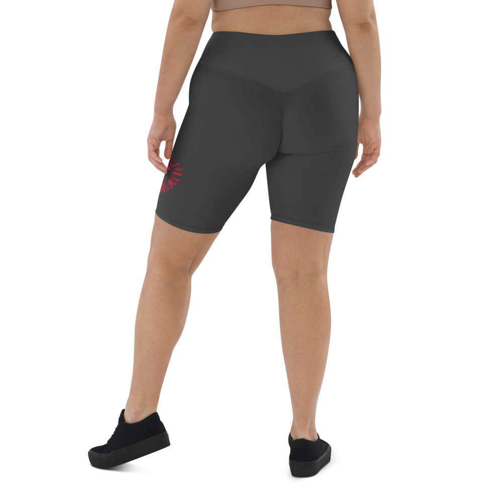 Cycling Shorts Women - Now I Am Stronger, Darker Hearts, Color: Eclipse