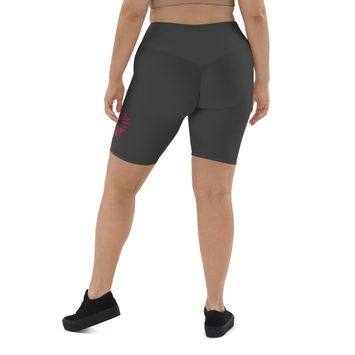 Cycling Shorts Women - Now I Am Stronger, Darker Hearts, Color: Eclipse