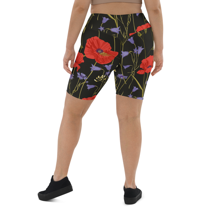 Radlerhose Damen - Mohnblumen