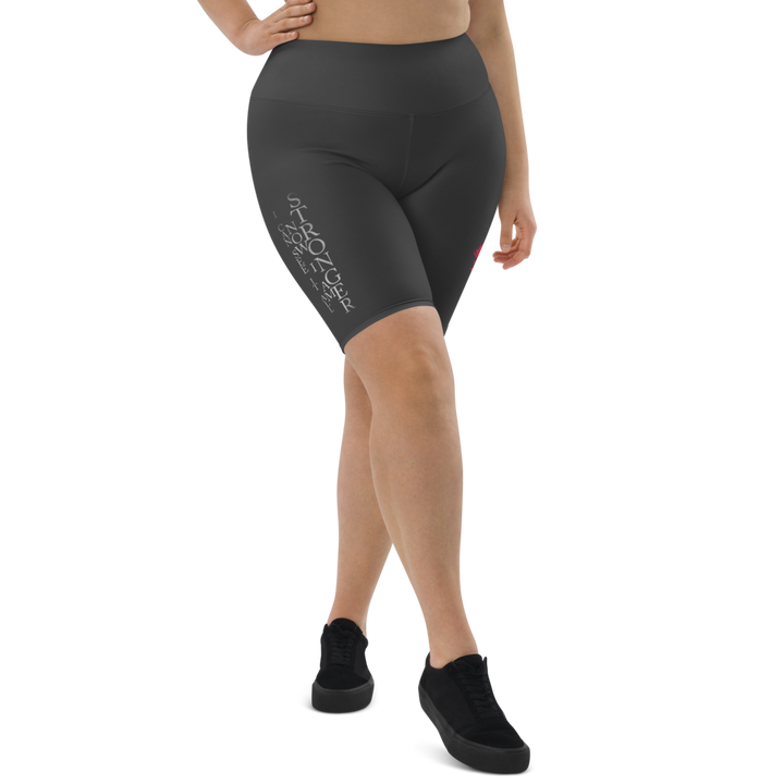 Cycling Shorts Women - Now I Am Stronger, Darker Hearts, Color: Eclipse