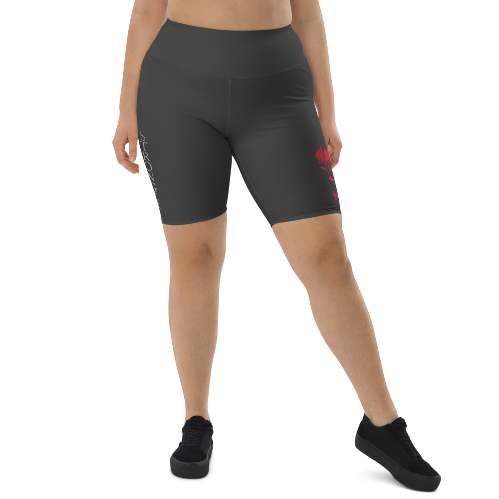 Cycling Shorts Women - Now I Am Stronger, Darker Hearts, Color: Eclipse