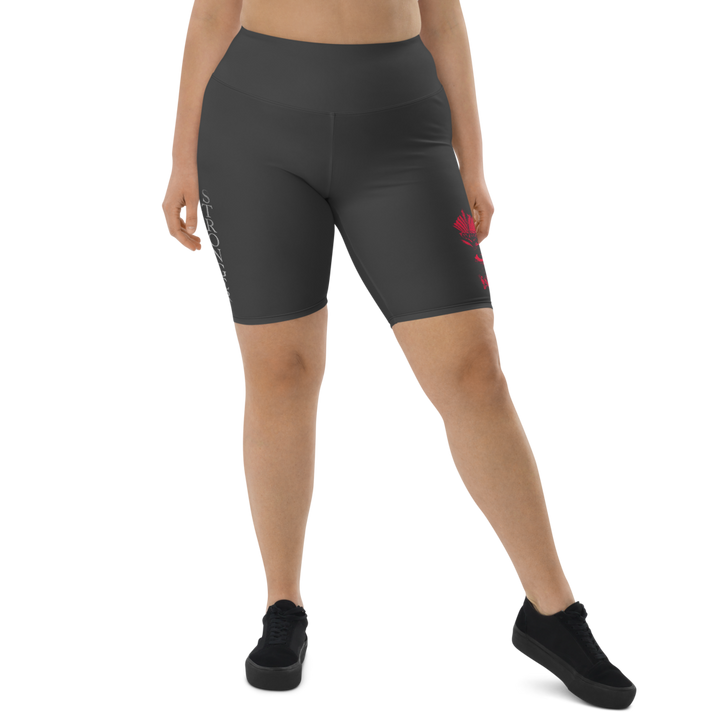 Cycling Shorts Women - Now I Am Stronger, Darker Hearts, Color: Eclipse