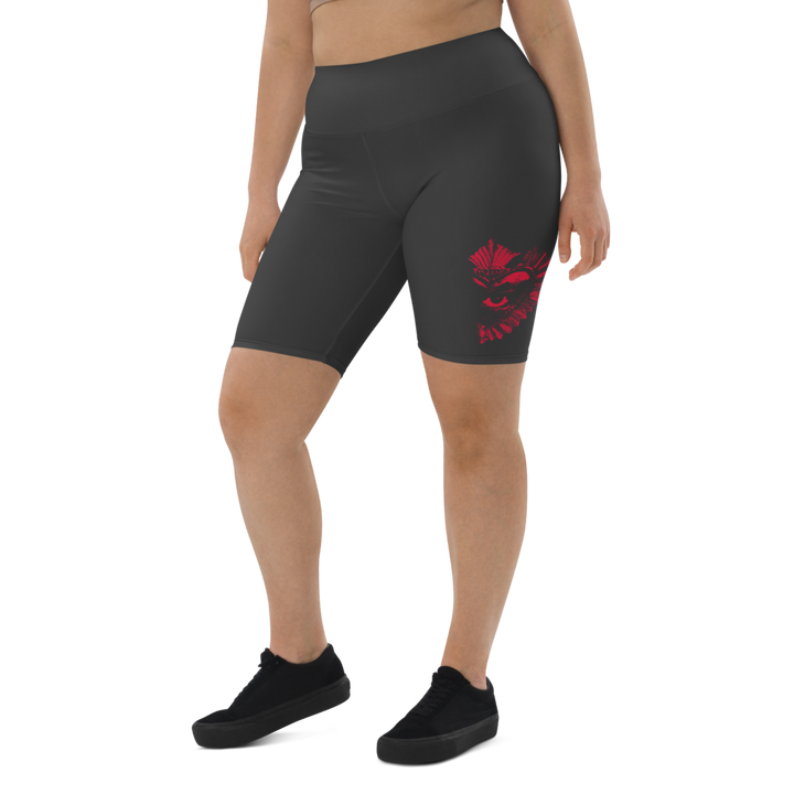 Cycling Shorts Women - Now I Am Stronger, Darker Hearts, Color: Eclipse