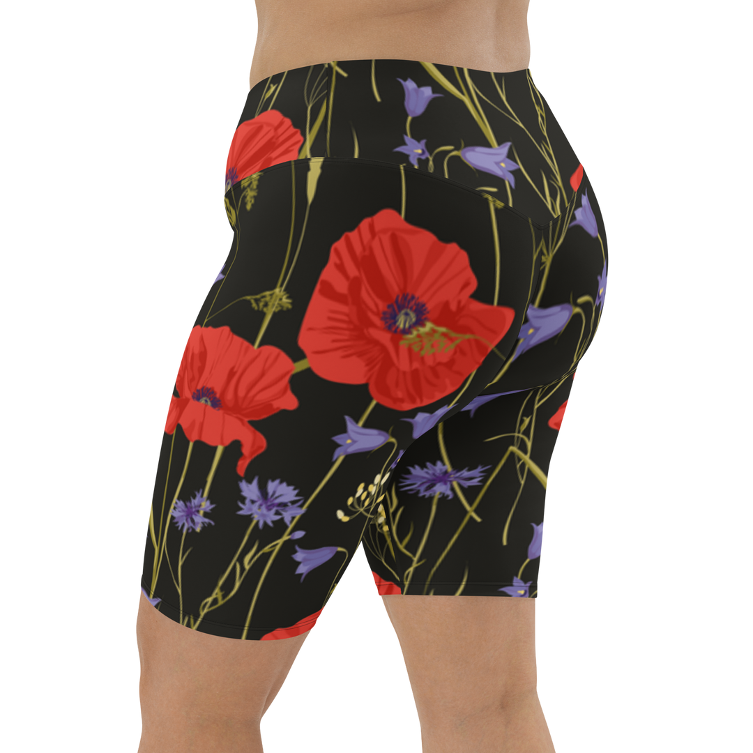 Radlerhose Damen - Mohnblumen