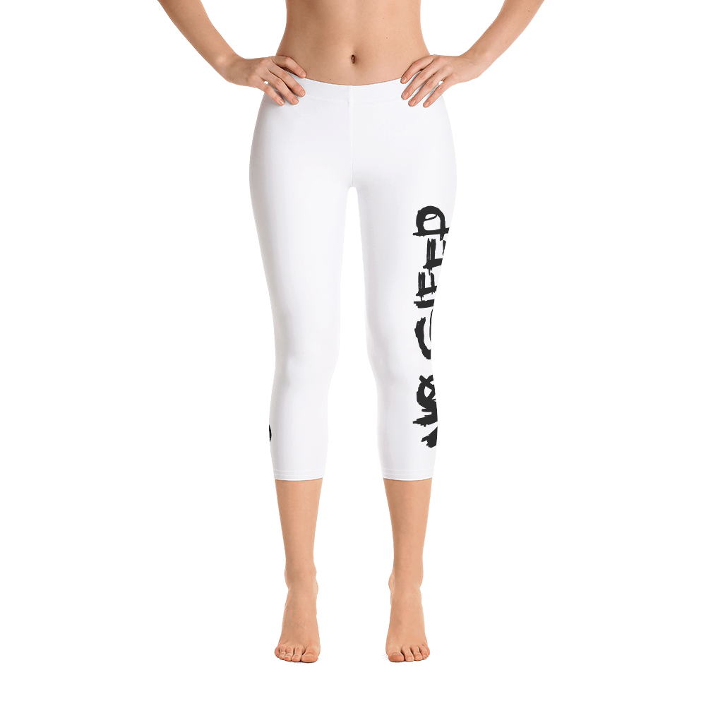 Capri leggings - No Sleep (Nessun Dorma), white