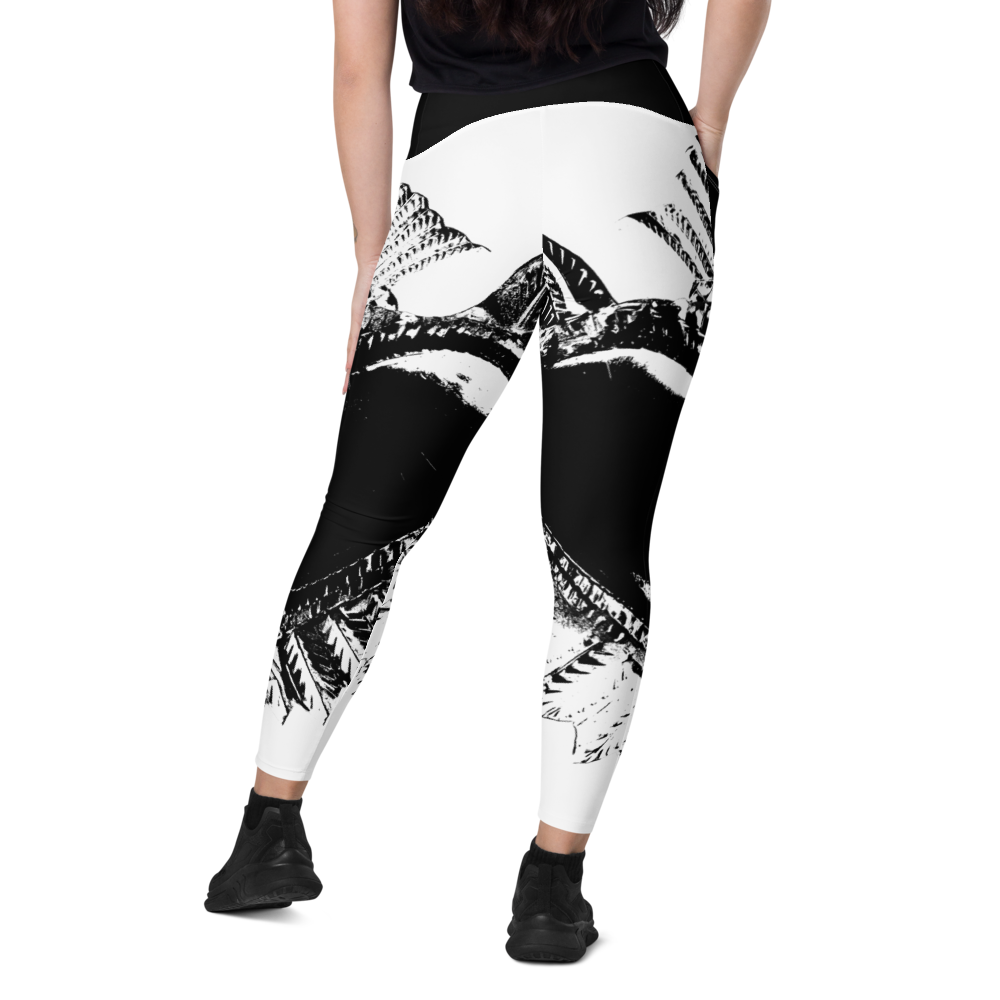 Leggings mit Taschen - Big Heart, weiss