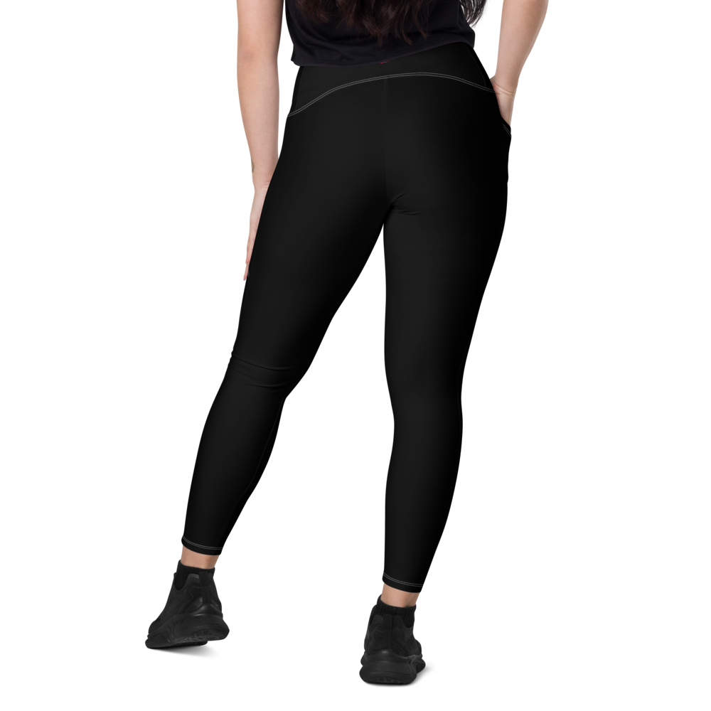 Leggings with pockets - Red Heart, black