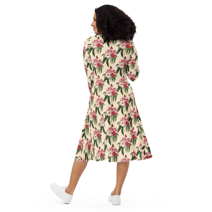 Long Sleeve Midi Dress with Pockets - Flora &amp; Fauna 2