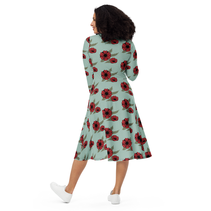 Long Sleeve Midi Dress with Pockets - Flora &amp; Fauna 3