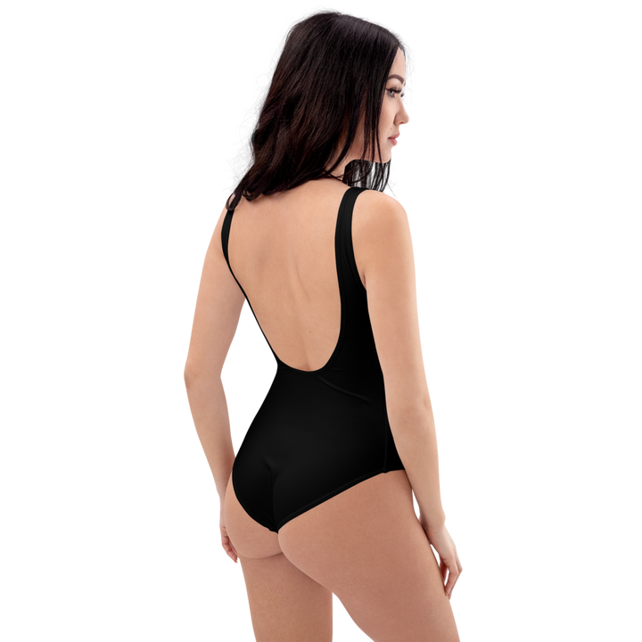 Swimsuit - Darker Hearts, Red Heart, black