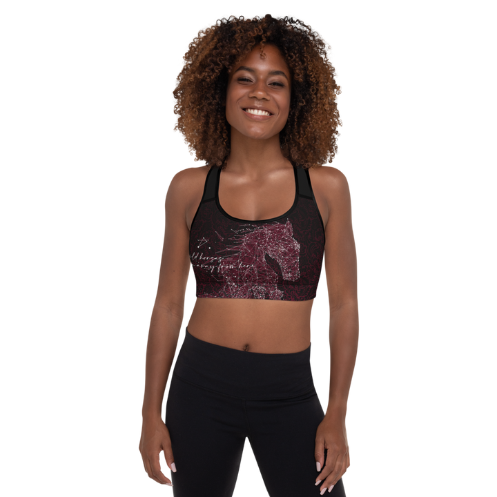 PADDED SPORTS BRA - WILD HORSES