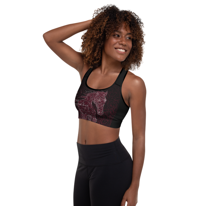 PADDED SPORTS BRA - WILD HORSES