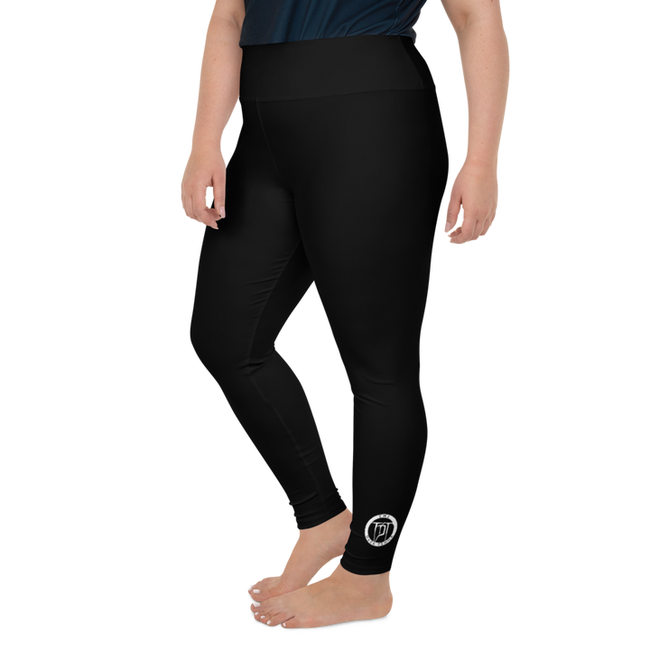 Plus Size Leggings - Crest, Black