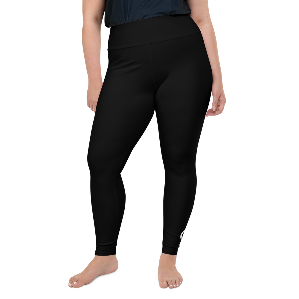 Plus Size Leggings - Crest, Black