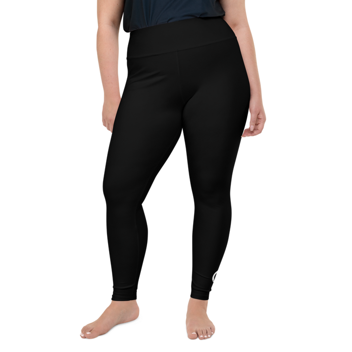 Plus Size Leggings - Crest, Black