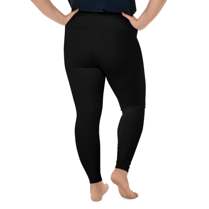 Plus Size Leggings - Crest, Black