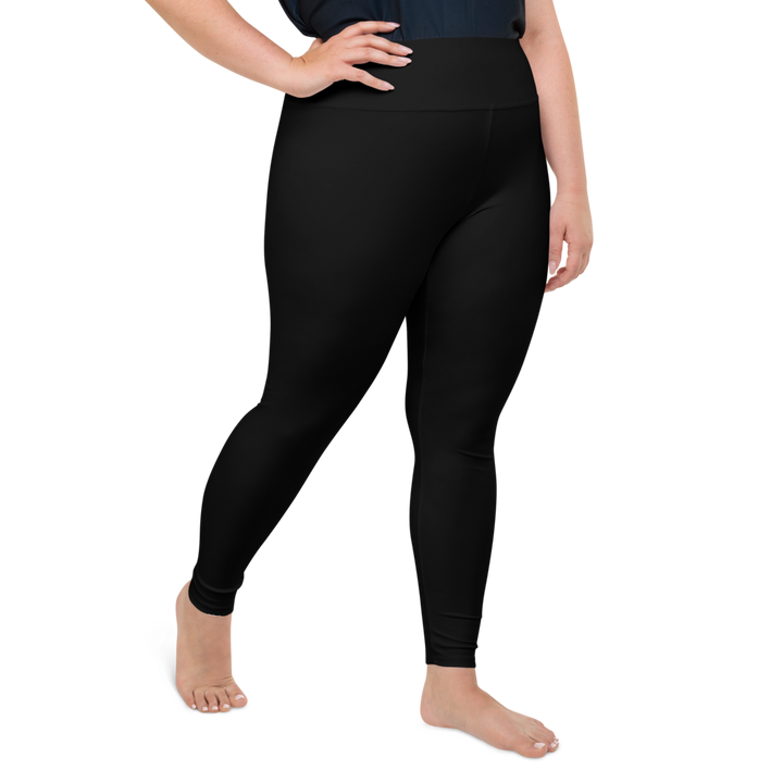 Plus Size Leggings - Crest, Black