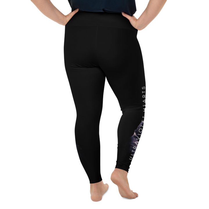 Plus Size Leggings - Ultraviolet Hearts, The Phantom &amp; Billy, Black