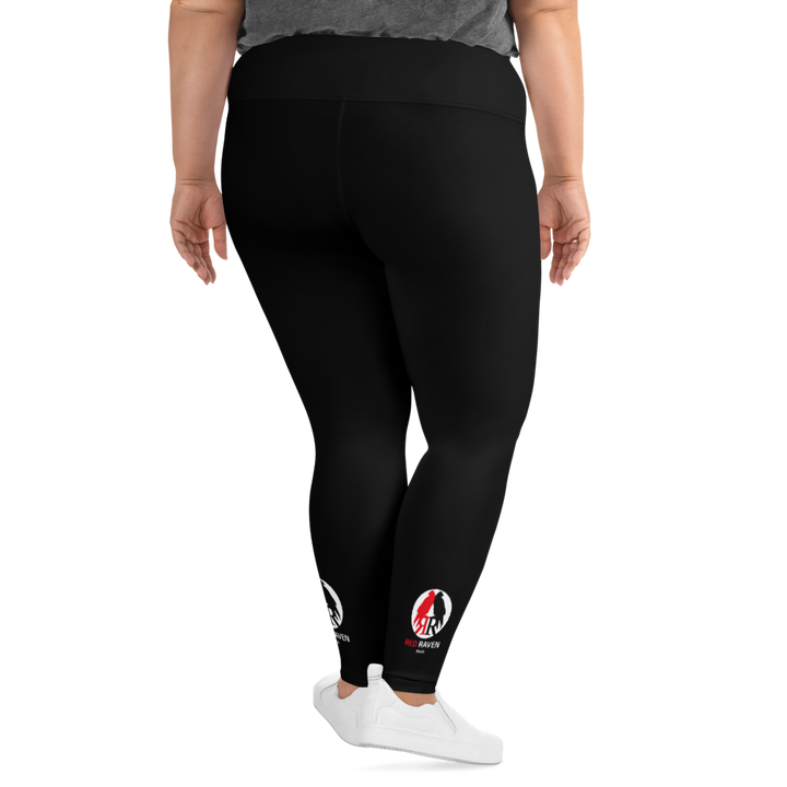 Plus size leggings - Red Raven Music Logo, sort