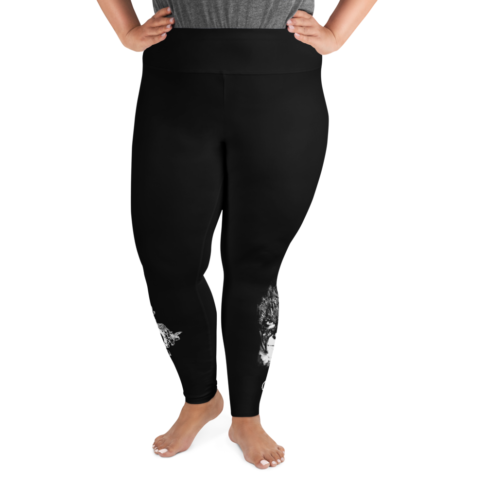 Plus Size Leggings - The Phantom is Real, Evolution Series, Black