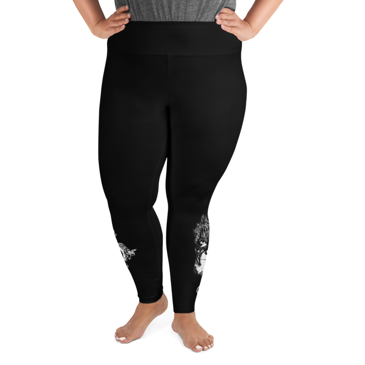 Plus Size Leggings - The Phantom is Real, Evolution Series, Black