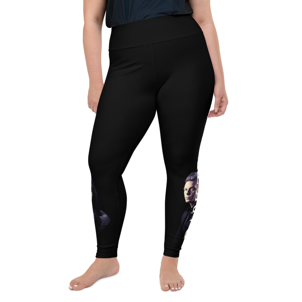 Plus Size Leggings - Ultraviolet Hearts, The Phantom &amp; Billy, Black