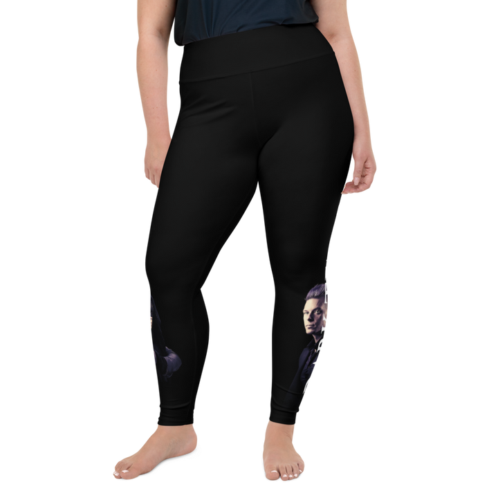 Plus Size Leggings - Ultraviolet Hearts, The Phantom &amp; Billy, Black