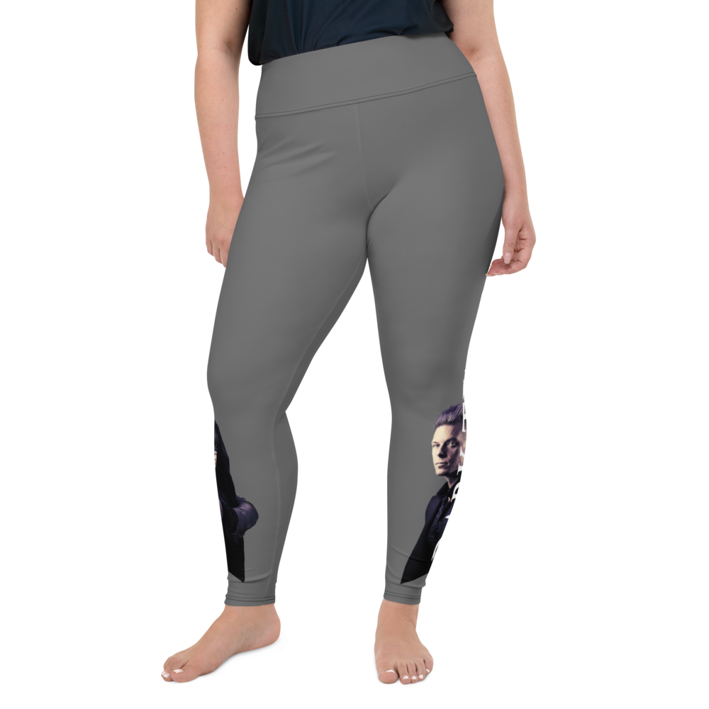 Plus Size Leggings - Ultraviolet Hearts, The Phantom &amp; Billy, anthracite