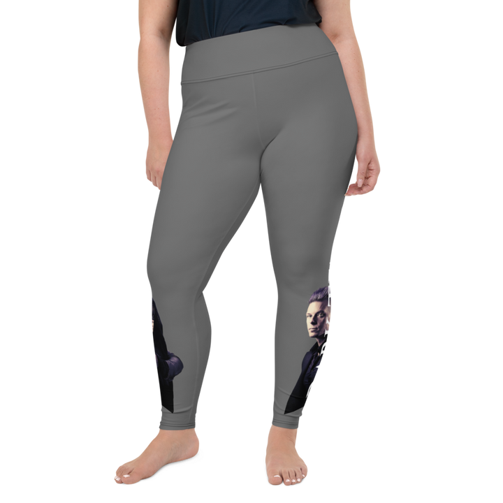 Plus Size Leggings - Ultraviolet Hearts, The Phantom &amp; Billy, anthracite