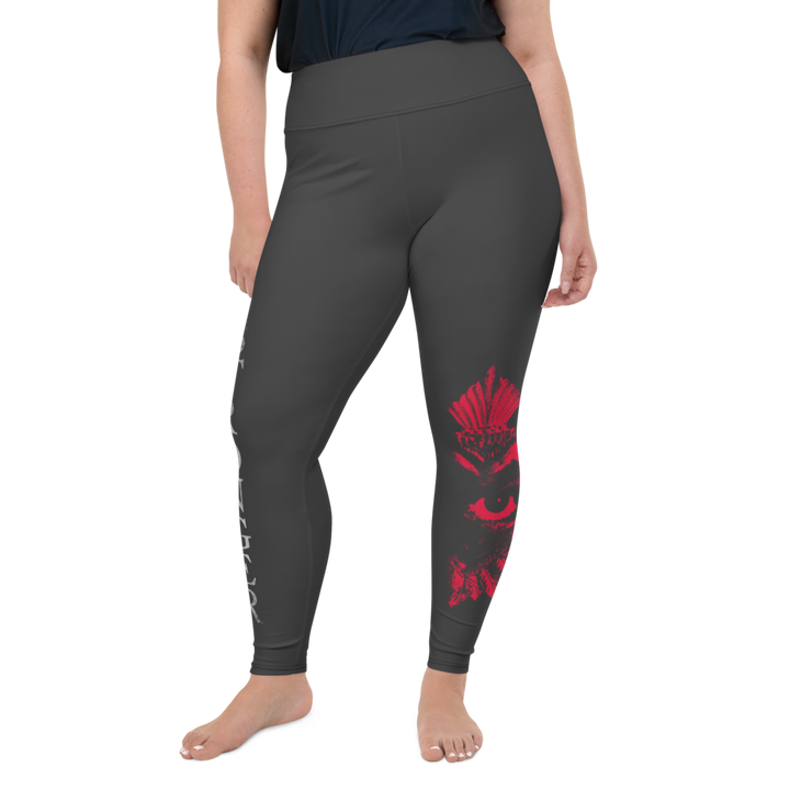 Plus Size Leggings - Now I Am Stronger, Darker Hearts, Color: Eclipse