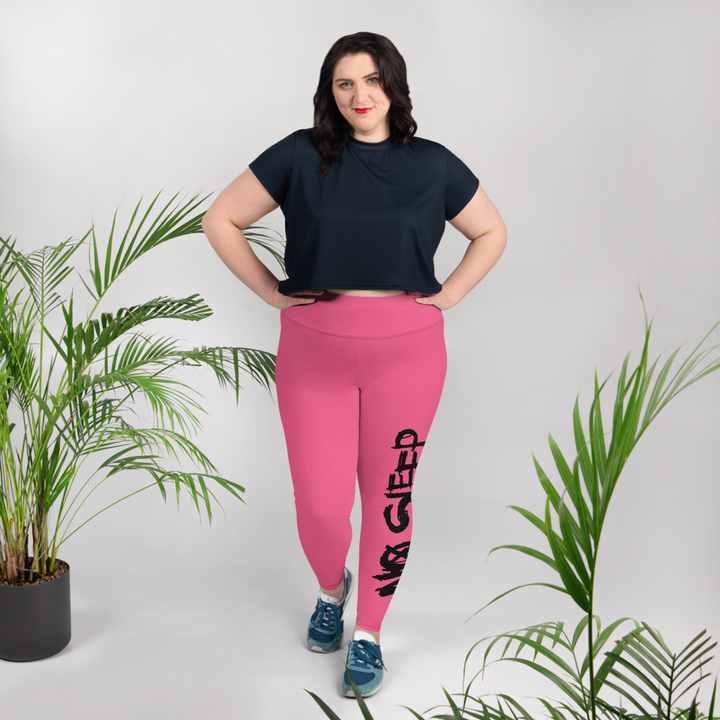 Plus size leggings - No Sleep (Nessun Dorma), pink sort