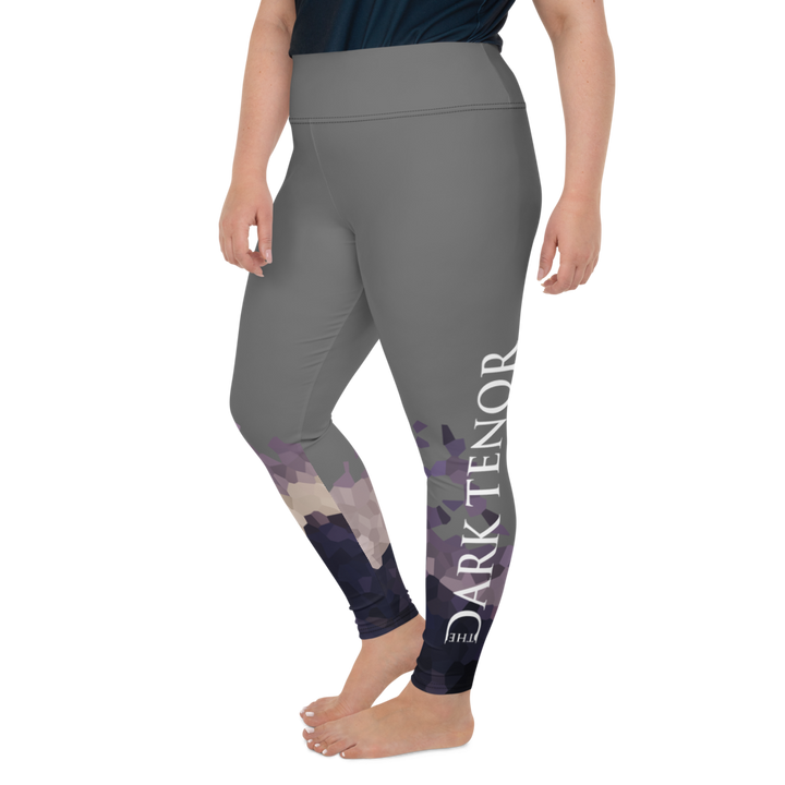 Plus Size Leggings - Ultraviolet Hearts, anthracite