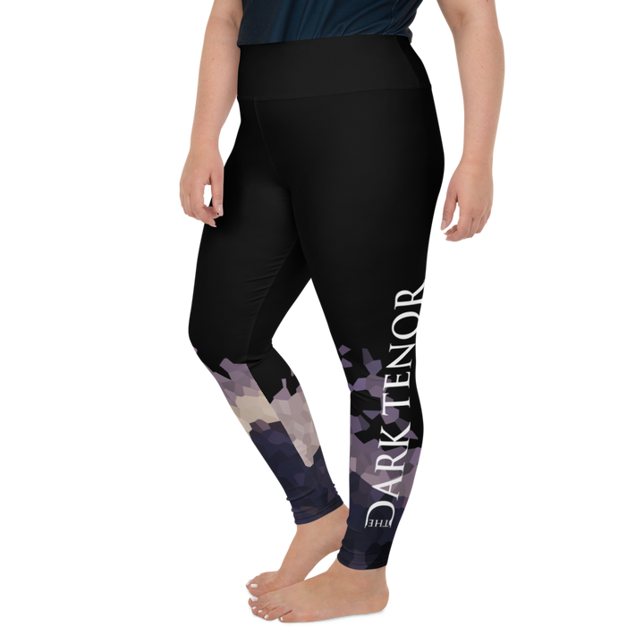 Plus Size Leggings - Ultraviolet Hearts, Black