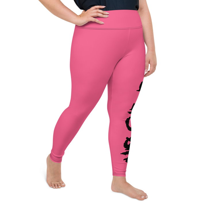 Plus size leggings - No Sleep (Nessun Dorma), pink sort