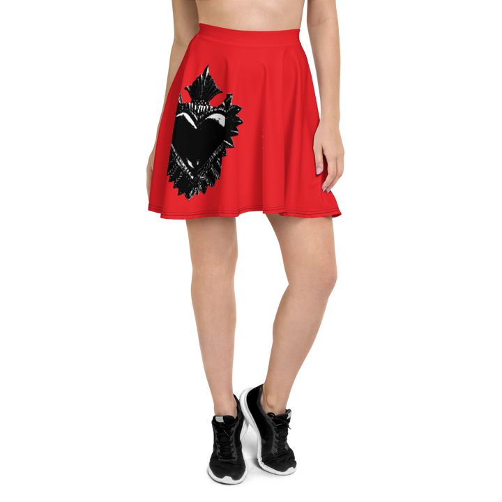 Skirt women - Darker Hearts, red