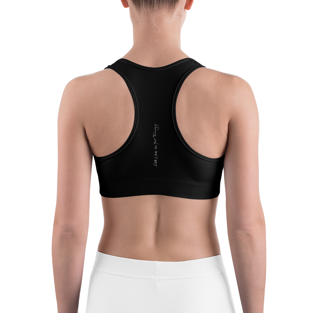 Sports bra - Let Love Be Your Energy, white rose