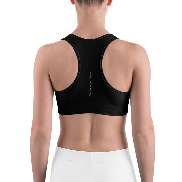 Sports bra - Let Love Be Your Energy, white rose