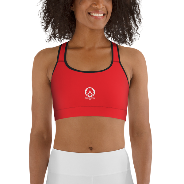 Black and red sports bra sales