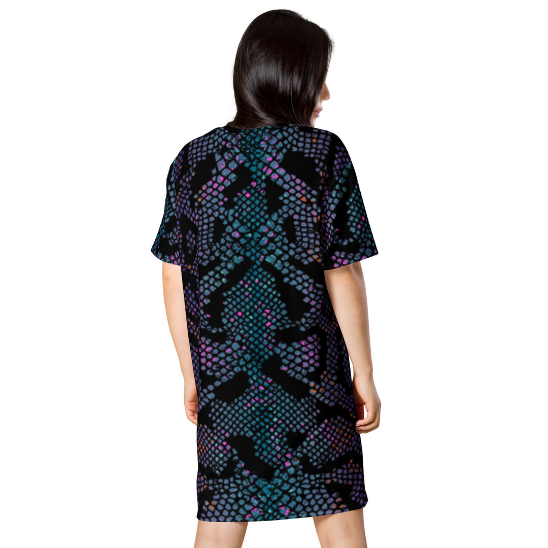 Premium T-Shirt-Kleid - Purple Snake