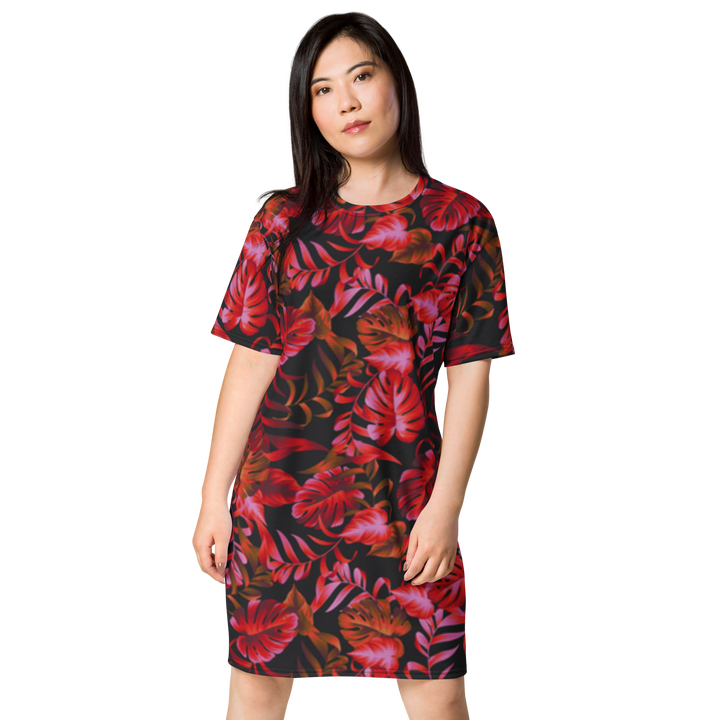 Premium T-Shirt Dress - Leaves of the Night