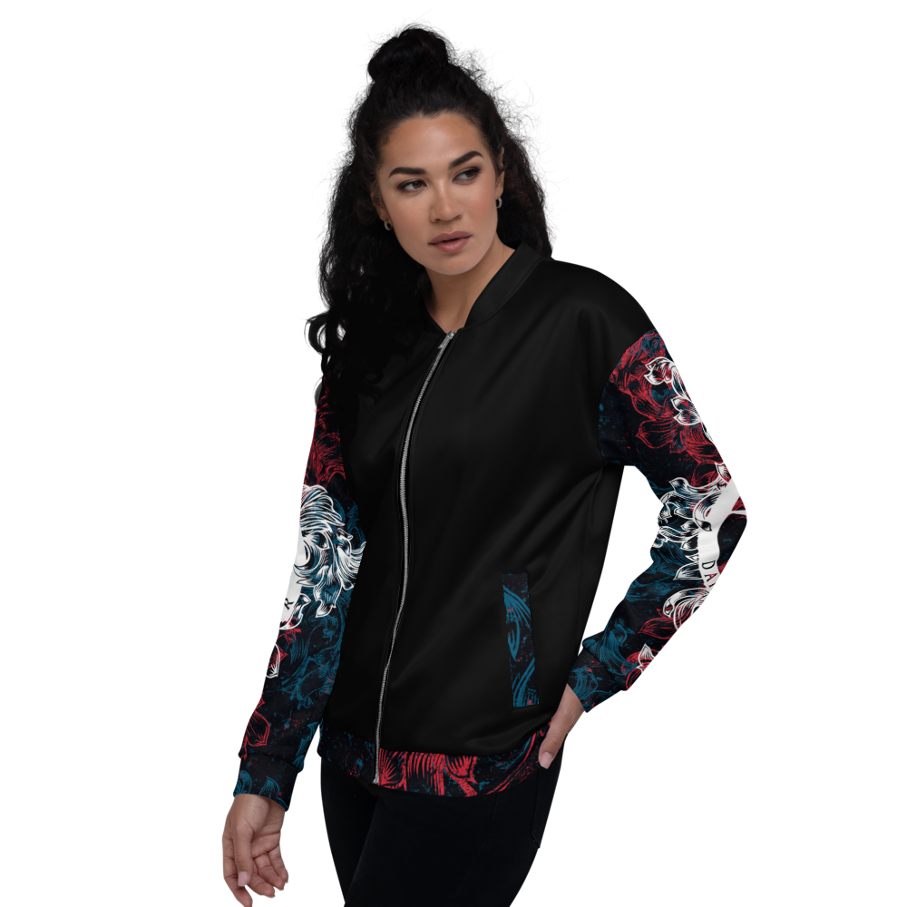 Bomber Jacket Women - Crest Floral