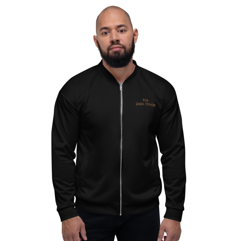 BOMBER JACKET MEN - VOLCANOES, BLACK