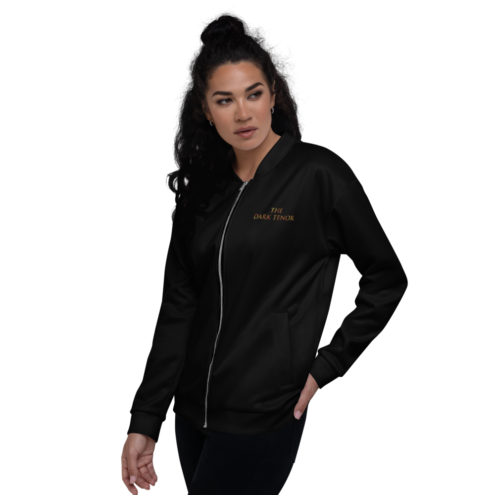 BOMBER JACKET WOMEN - VOLCANOES, BLACK