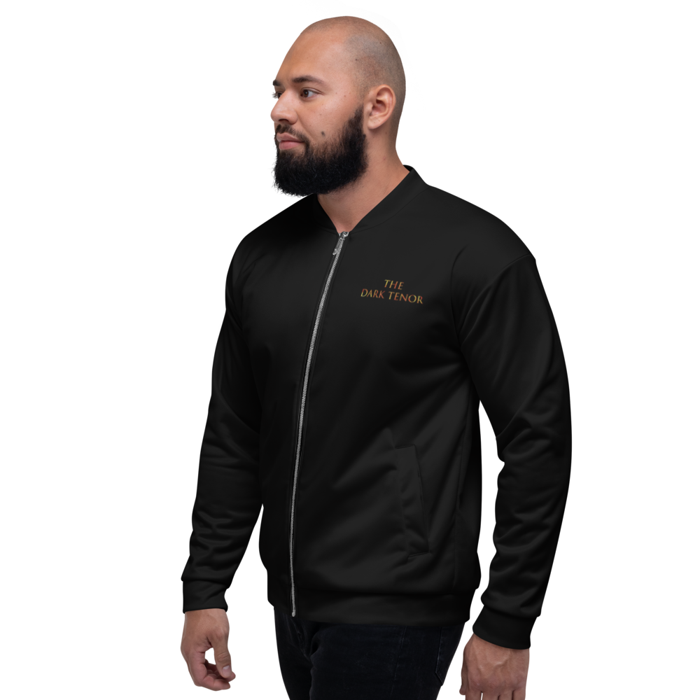 BOMBER JACKET MEN - VOLCANOES, BLACK