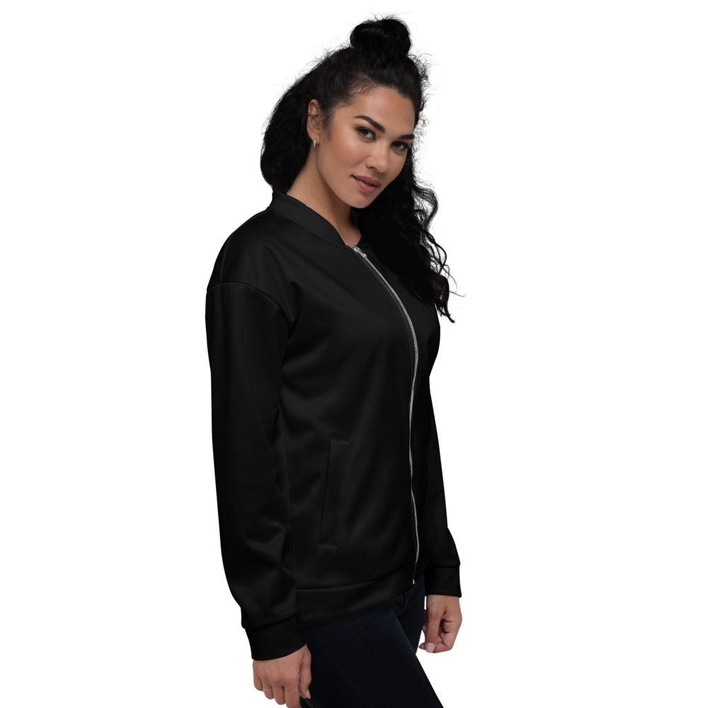 BOMBER JACKET WOMEN - VOLCANOES, BLACK