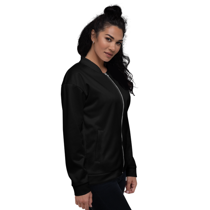 BOMBER JACKET WOMEN - VOLCANOES, BLACK