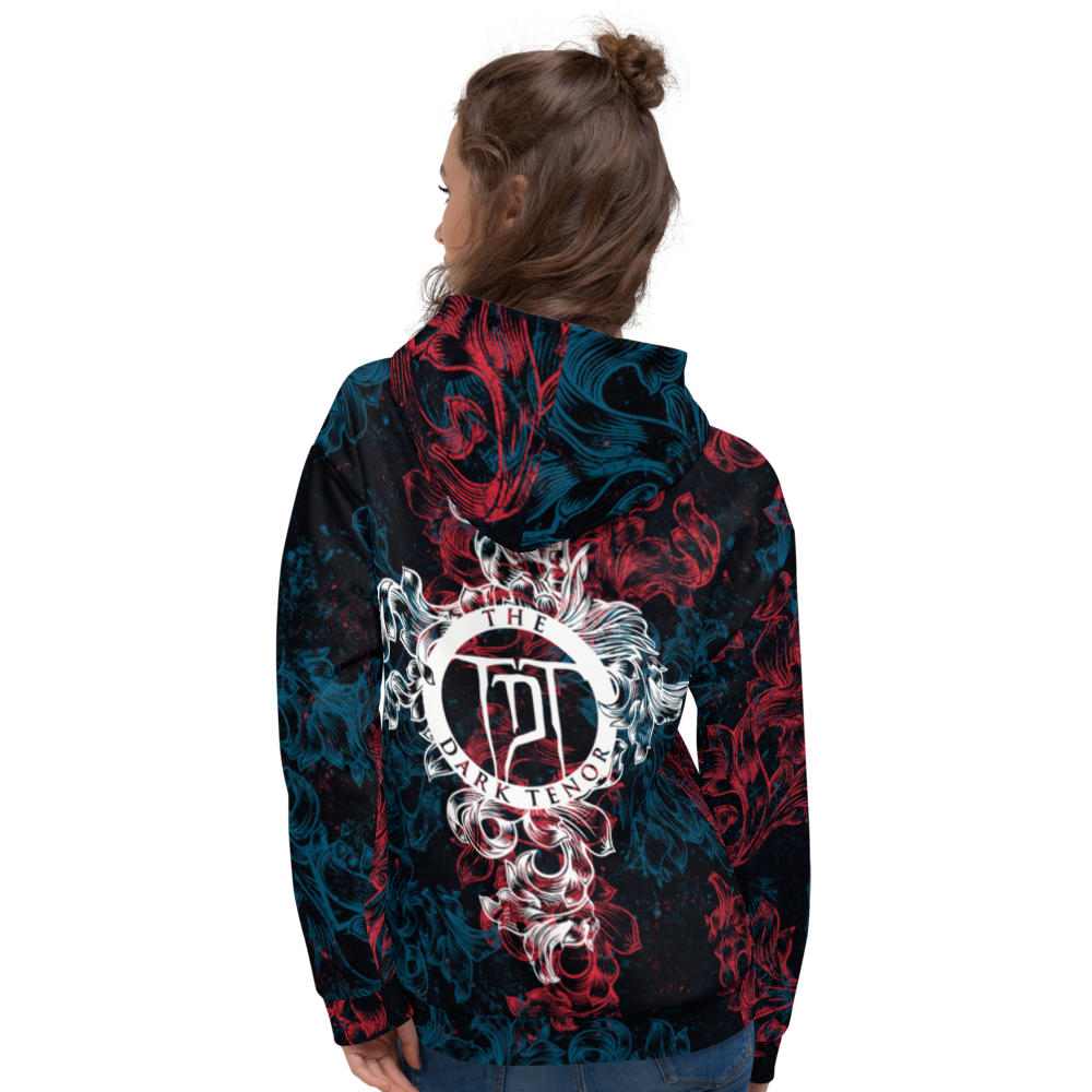 Hoodie Women - Coat of Arms Floral, red blue