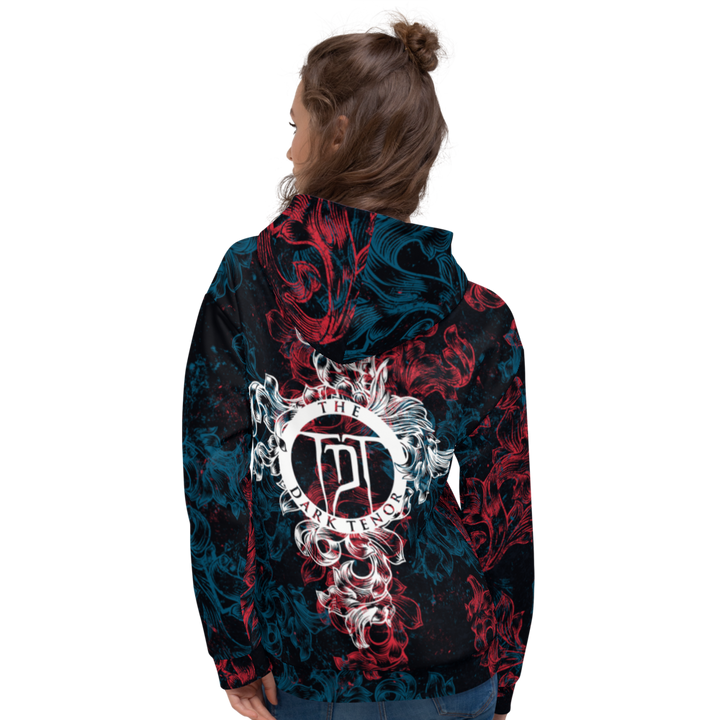 Hoodie Women - Coat of Arms Floral, red blue