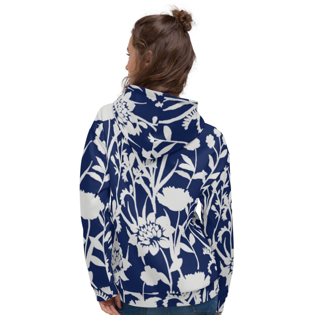 Hoodie Women - Blue Flower